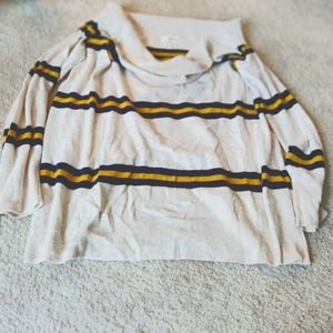 Off the shoulder Striped Sweater
